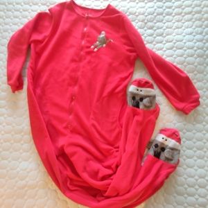 Nick and Nora Monkey Red Onesie Adult XL